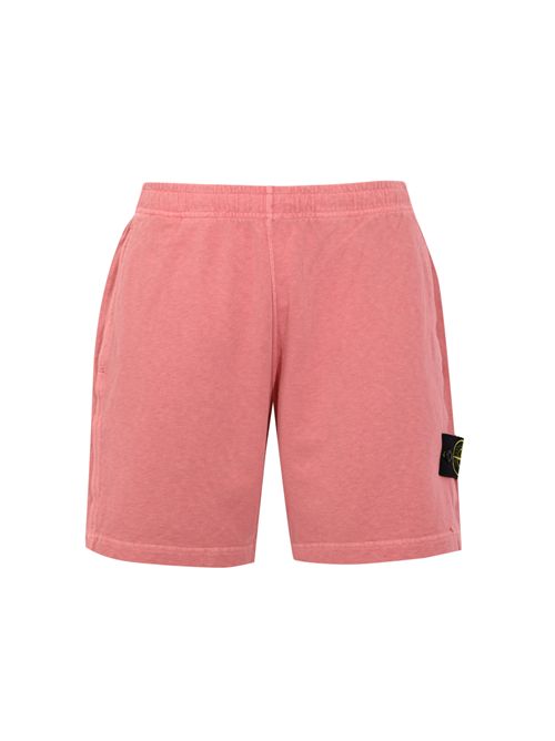 Bermuda 6200014 in felpa di cotone mafilé Oleander STONE ISLAND | 6200014S0060V018G